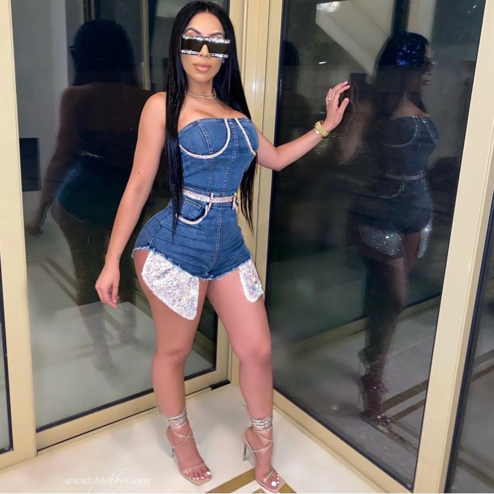 Denim romper Brand new